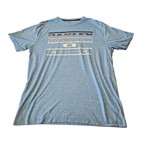 Oakley Manufacturing Co. Hydrolix Moisture Wicking Blue T-Shirt Mens Size XL